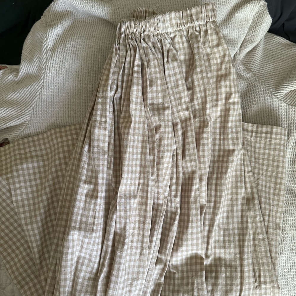 Rosa Blue Gingham Skirt Made in UK - Picture 5 of 5